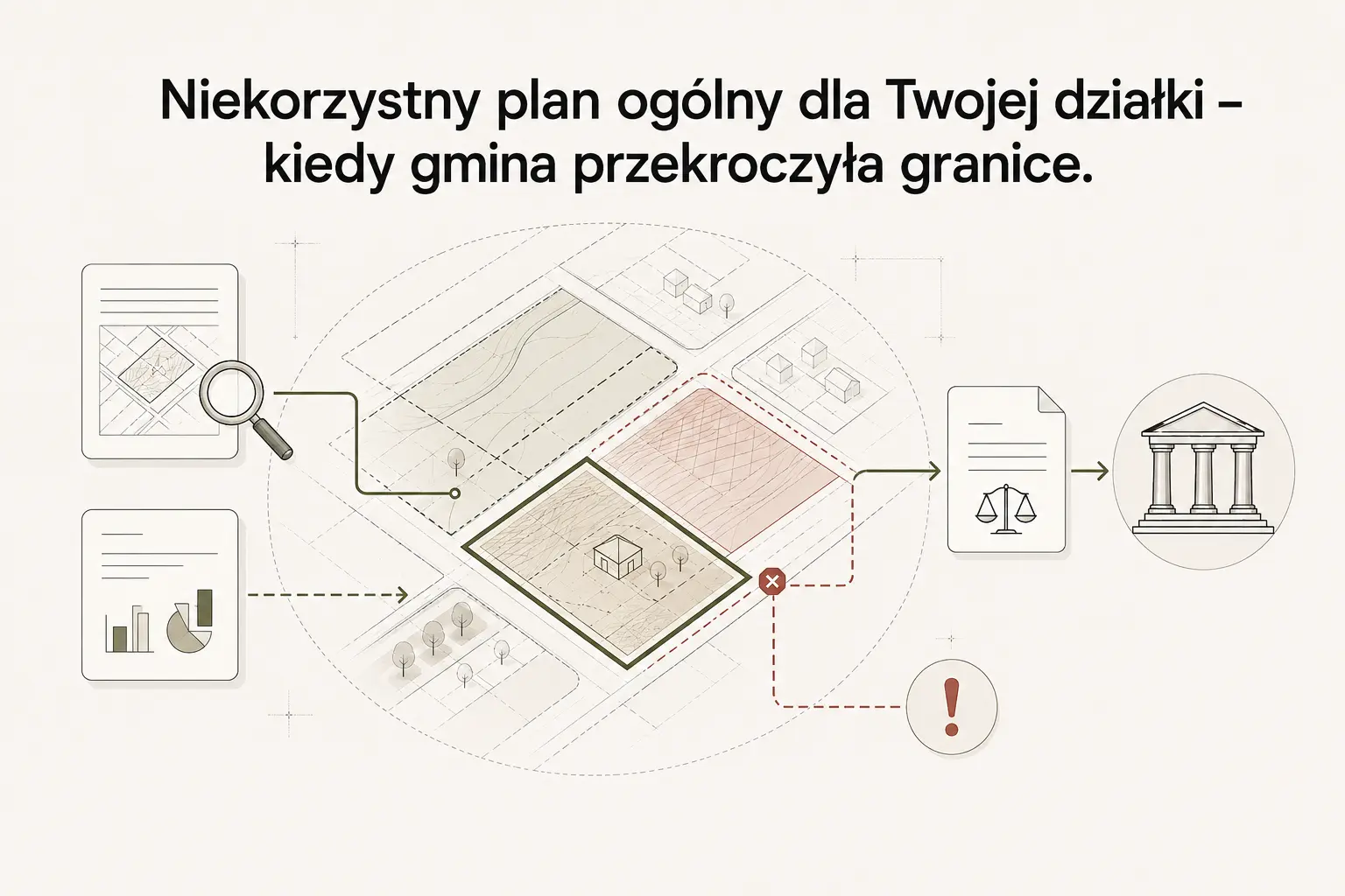 Niekorzystny plan ogólny dla Twojej działki – kiedy gmina przekroczyła granice
